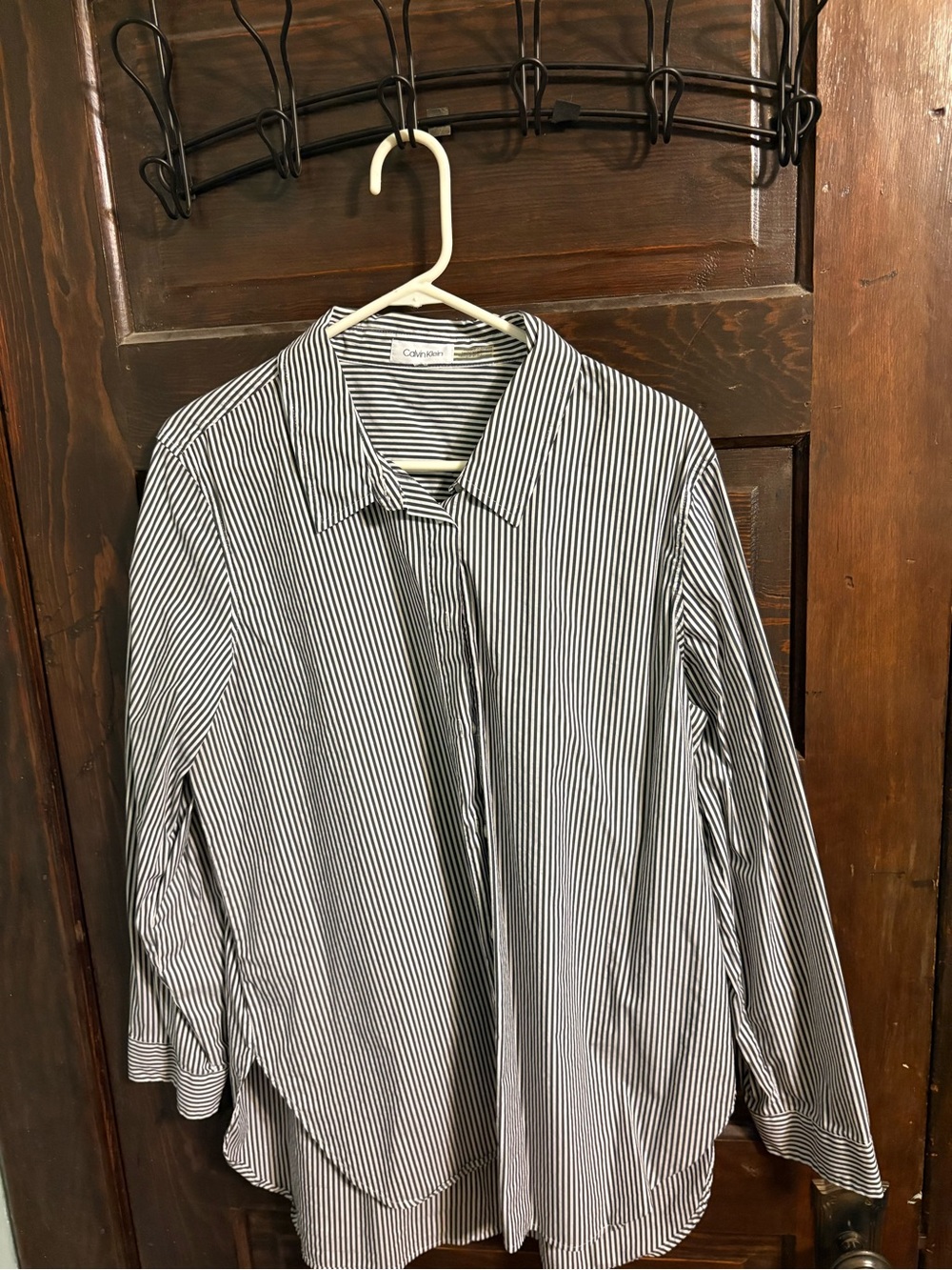 Calvin Klein Black & White Vertical Stripe Shirt